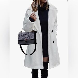 BTFBM White Fluffy Coat – NWT, Perfect Condition